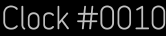 Clock Catalog Number