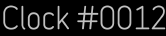 Clock Catalog Number