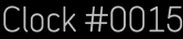 Clock Catalog Number