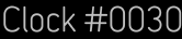 Clock Catalog Number