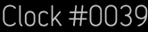Clock Catalog Number