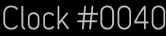 Clock Catalog Number