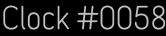 Clock Catalog Number