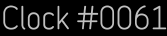 Clock Catalog Number