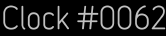 Clock Catalog Number