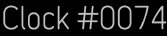 Clock Catalog Number