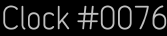 Clock Catalog Number