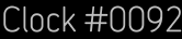 Clock Catalog Number