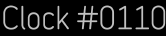Clock Catalog Number