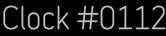 Clock Catalog Number