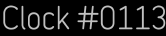 Clock Catalog Number