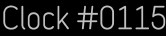 Clock Catalog Number