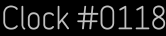 Clock Catalog Number