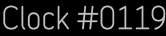 Clock Catalog Number