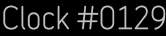 Clock Catalog Number