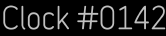 Clock Catalog Number