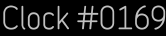 Clock Catalog Number