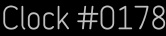 Clock Catalog Number