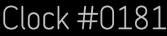 Clock Catalog Number