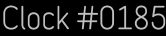 Clock Catalog Number
