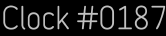 Clock Catalog Number