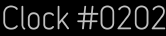 Clock Catalog Number
