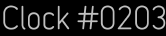 Clock Catalog Number