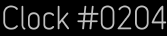 Clock Catalog Number