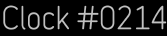 Clock Catalog Number