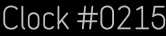 Clock Catalog Number