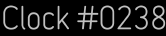 Clock Catalog Number