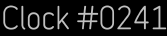 Clock Catalog Number