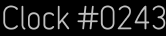 Clock Catalog Number