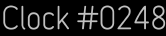 Clock Catalog Number