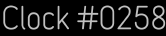 Clock Catalog Number