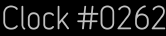 Clock Catalog Number