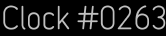 Clock Catalog Number
