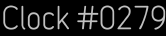 Clock Catalog Number