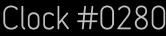 Clock Catalog Number