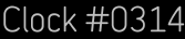 Clock Catalog Number