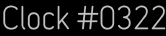 Clock Catalog Number