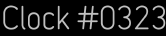 Clock Catalog Number