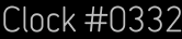 Clock Catalog Number