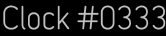 Clock Catalog Number