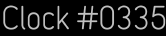 Clock Catalog Number