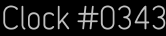 Clock Catalog Number