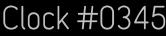 Clock Catalog Number