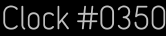 Clock Catalog Number