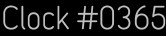 Clock Catalog Number