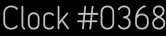 Clock Catalog Number